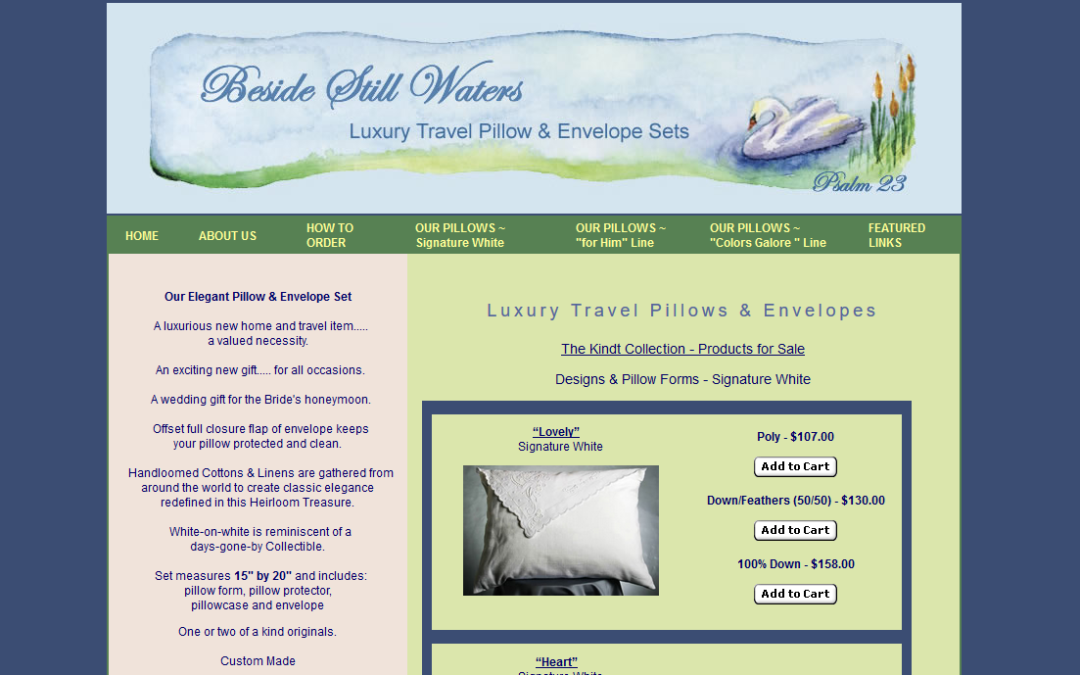 Beside Still Waters Luxury Pillows