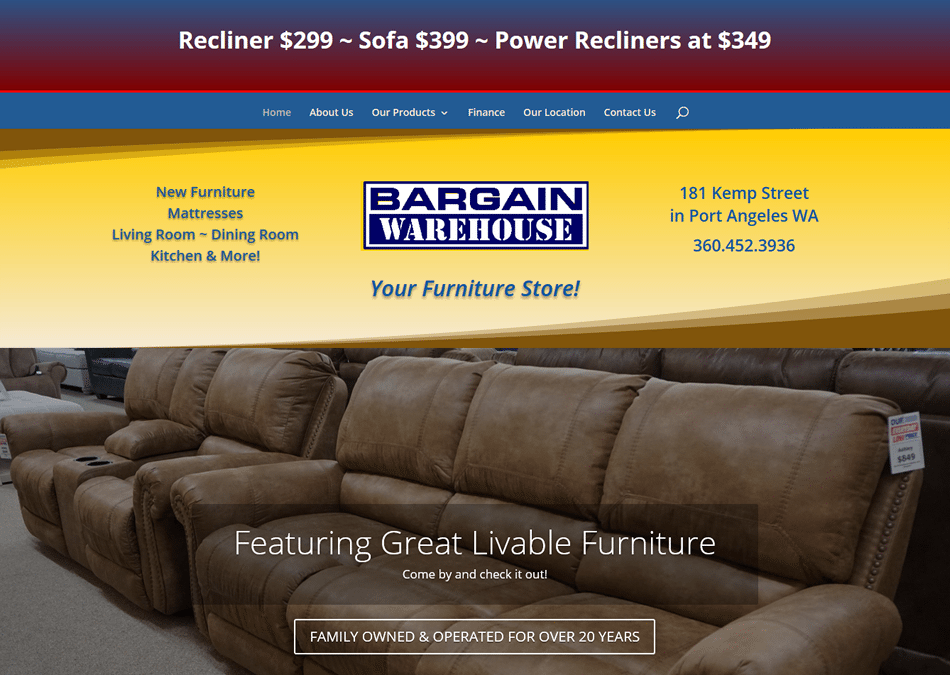 Launched a redesign for Bargain Warehouse!
